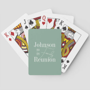 Familie Reünie Sage Green Pokerkaarten