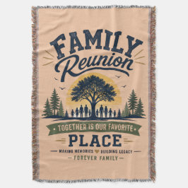 Familie Reünie Samen Is Onze Favoriete Plek Deken