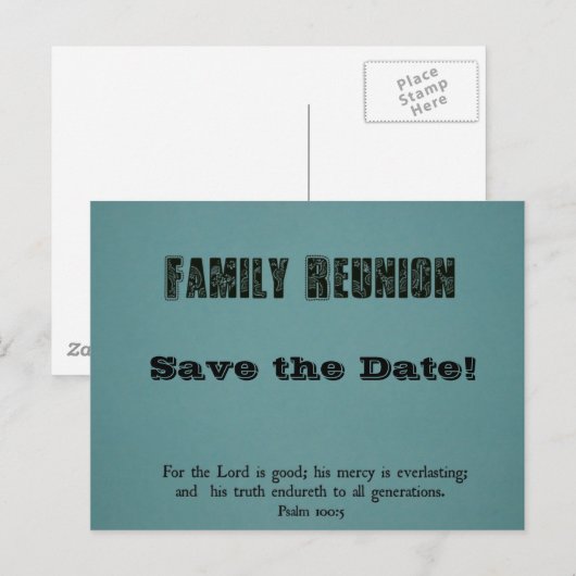 Familie Reünie: Save the Date! Aankondigingskaart (Voorkant / Achterkant)