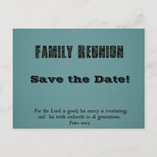 Familie Reünie: Save the Date! Aankondigingskaart (Voorkant)