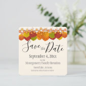 Familie Reünie Save The Date Herfst Espenbladeren (Staand voorkant)