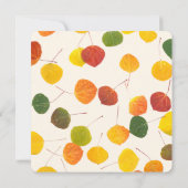 Familie Reünie Save The Date Herfst Espenbladeren (Achterkant)