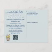 Familie reünie Save the Date Lake Dock QR Code Aankondigingskaart (Achterkant)