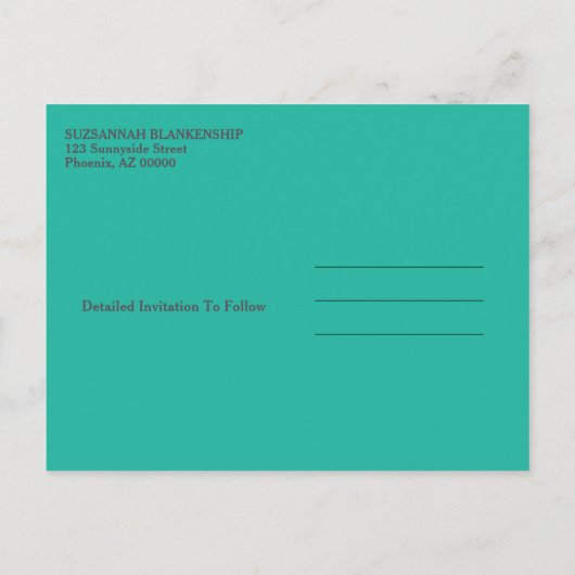 Familie Reünie Save The Date Tribal Turtle Art Aankondigingskaart (Achterkant)