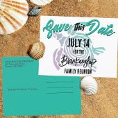 Familie Reünie Save The Date Tribal Turtle Art Aankondigingskaart