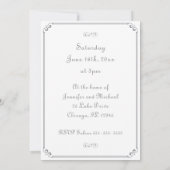 Familie reünie Silver Elegant Moderne Eenvoudig Kaart (Achterkant)