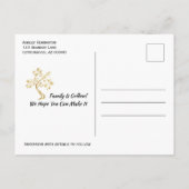 Familie reünie slaat de datum van de moderne Gold- Aankondigingskaart (Achterkant)