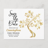 Familie reünie slaat de datum van de moderne Gold- Aankondigingskaart (Voorkant)