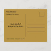 Familie reünie slaat de datum van de moderne Gold- Aankondigingskaart (Achterkant)