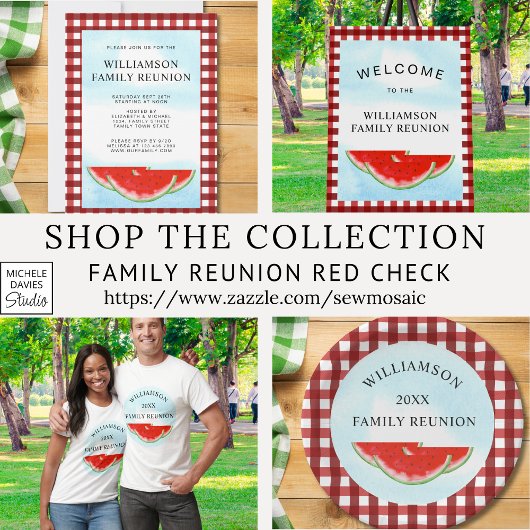 Familie reünie slaat de datum watermeloen op save the date