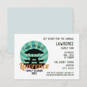 Familie reünie slaat de datumkaart op save the date (Voorkant / Achterkant)