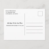 Familie reünie slaat de datumlampboom op aankondigingskaart (Achterkant)