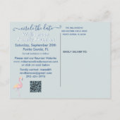 Familie reünie sparen de Code van de Beach Sand QR Aankondigingskaart (Achterkant)