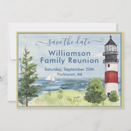 Familie reünie sparen de Code van de Vuurtoren van Aankondiging (Voorkant)