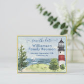 Familie reünie sparen de Code van de Vuurtoren van Aankondigingskaart (Staand voorkant)