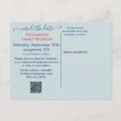 Familie reünie sparen de Code van het Land van de Aankondigingskaart (Achterkant)