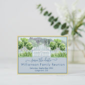 Familie reünie sparen de Code van het Land van de Aankondigingskaart (Staand voorkant)