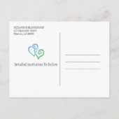 Familie reünie sparen de Datum Blauwe Groen hoort  Aankondigingskaart (Achterkant)