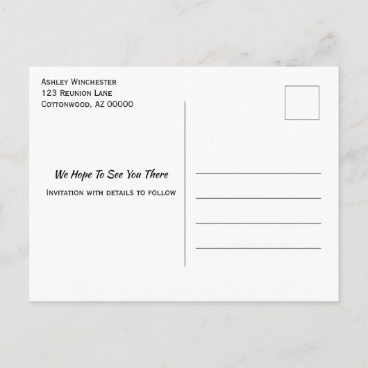 Familie reünie sparen de Datum groene lichten boom Aankondigingskaart (Achterkant)