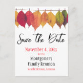 Familie reünie sparen de Datum herfst boomgaarden Aankondigingskaart (Voorkant)