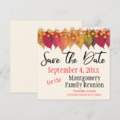 Familie reünie sparen de Datum herfst verlaat (Voorkant / Achterkant)