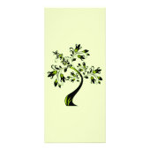 Familie reünie sparen de Datum Moderne groene boom Reclamekaart (Achterkant)