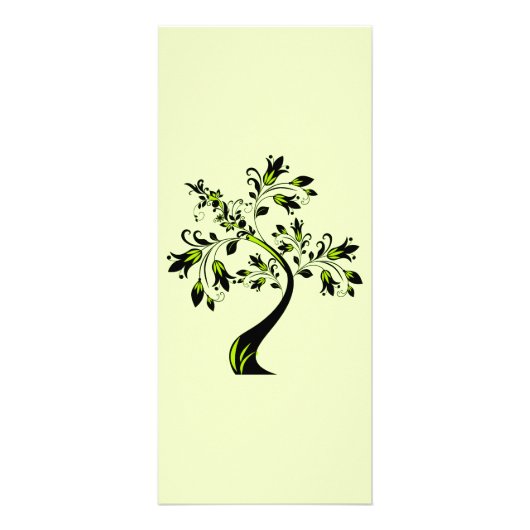 Familie reünie sparen de Datum Moderne groene boom Reclamekaart (Achterkant)