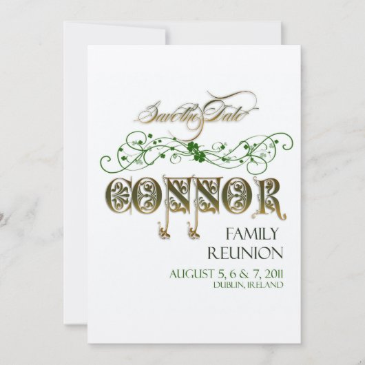 Familie reünie sparen de Datum Save The Date (Voorkant)