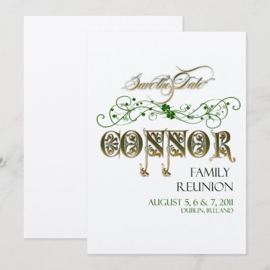 Familie reünie sparen de Datum Save The Date (Voorkant / Achterkant)
