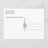 Familie reünie sparen de Dry Lavender Bundels Aankondigingskaart (Achterkant)