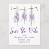 Familie reünie sparen de Dry Lavender Bundels Aankondigingskaart (Voorkant)