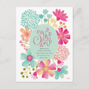 Familie reünie sparen het Briefkaart van de Partij