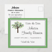 Familie Reünie Stamboom Save the Date Briefkaart (Voorkant / Achterkant)