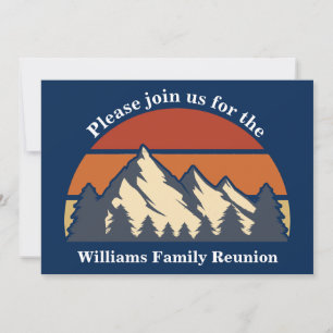 Familie Reünie Sunset Mountains Reis Aangepaste Bl Kaart