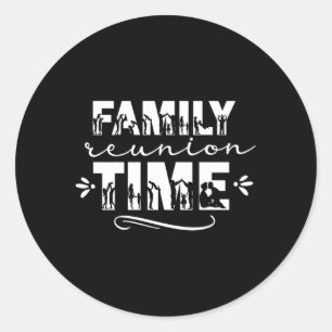 Familie Reünie Tijd Vergadering Gezinnen Ronde Sticker