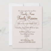 Familie reünie Tree-uitnodiging Kaart (Achterkant)