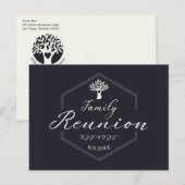 Familie reünie Tree-uitnodiging Uitnodiging Briefkaart (Voorkant / Achterkant)
