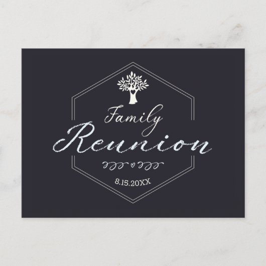 Familie reünie Tree-uitnodiging Uitnodiging Briefkaart (Voorkant)