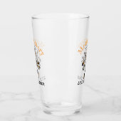 Familie reünie Trendy Oranje Black Tree Artwork Glas (Links)