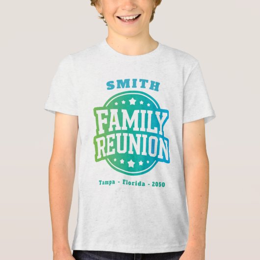 Familie Reünie  Tri-Blend Shirt (Voorkant)