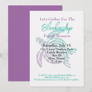 Familie Reünie Tribal Art Turtle Eendaagse Eveneme Kaart