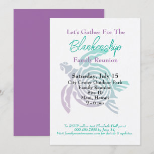 Familie Reünie Tribal Art Turtle Eendaagse Eveneme Kaart