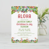 Familie Reünie Tropisch Kerstfeest in Juli Kaart (Staand voorkant)