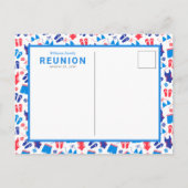 Familie reünie uitnodiging rood wit blauw (Achterkant)