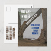 Familie Reünie uitnodiging Rustieke Lake Vakantie (Voorkant / Achterkant)