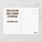 Familie Reünie uitnodiging Rustieke Lake Vakantie (Achterkant)