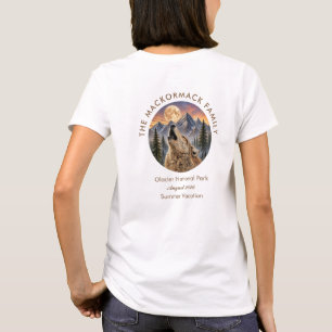 Familie Reünie Vakantie Wilde Wolf Berg Zonsonderg T-shirt
