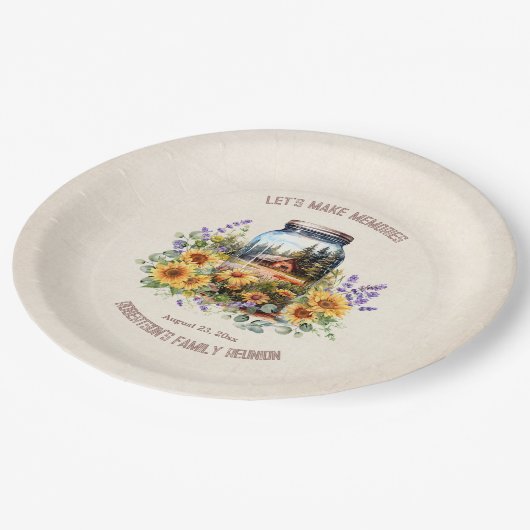 Familie Reünie Verjaardag Bos Cabin Papieren Bordje (Gekanteld)