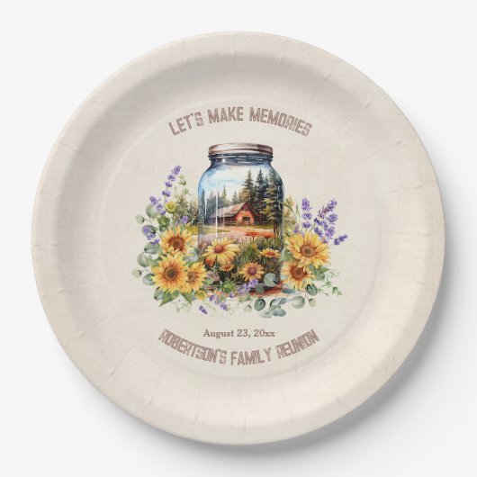 Familie Reünie Verjaardag Bos Cabin Papieren Bordje (Voorkant)