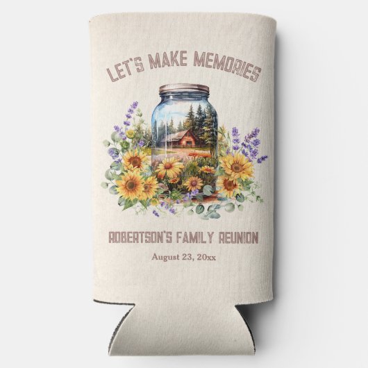 Familie Reünie Verjaardag Bos Cabin Seltzer Blikjeskoeler (Achterkant)